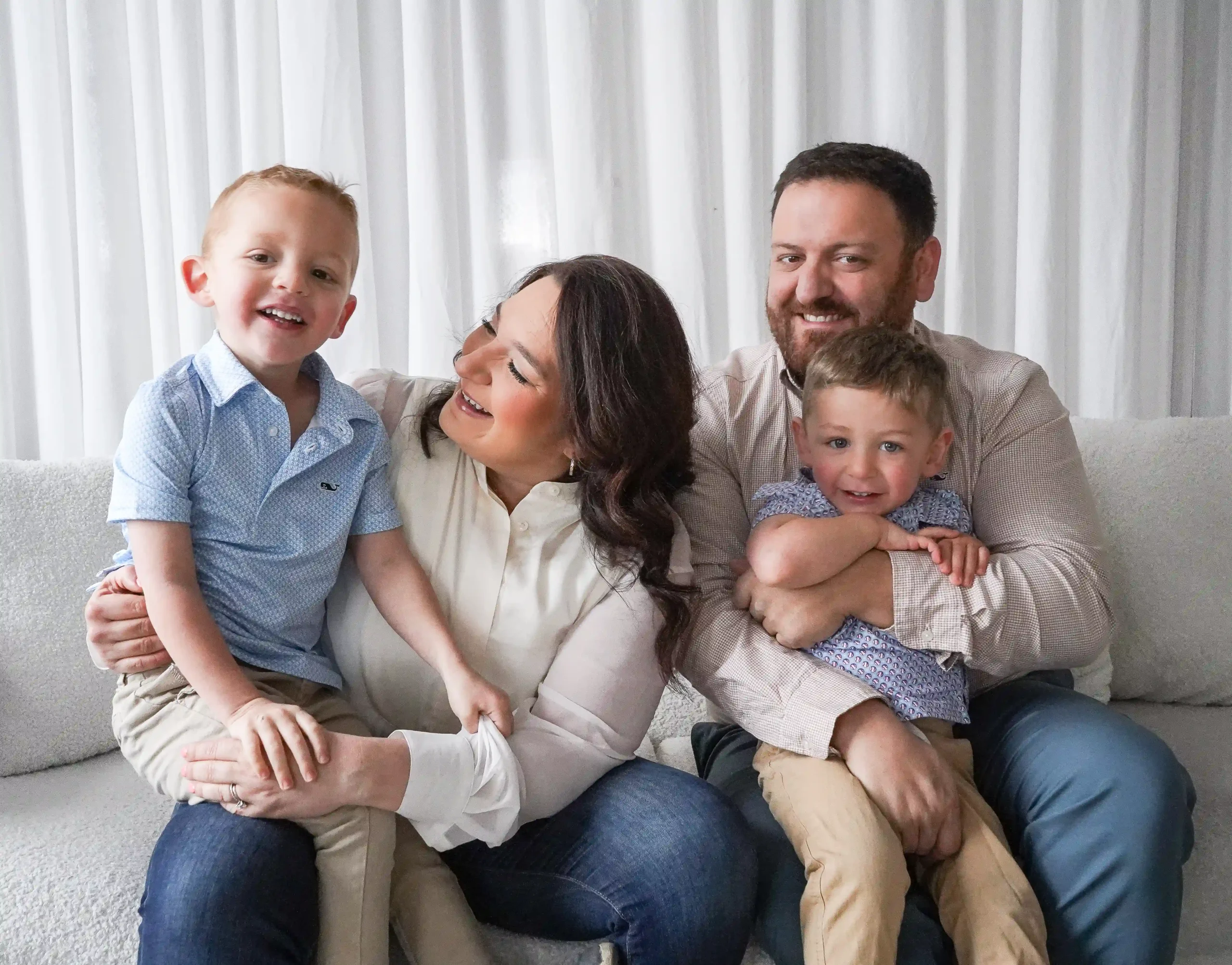 Nares family in sofa