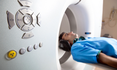 patient going in to the machine