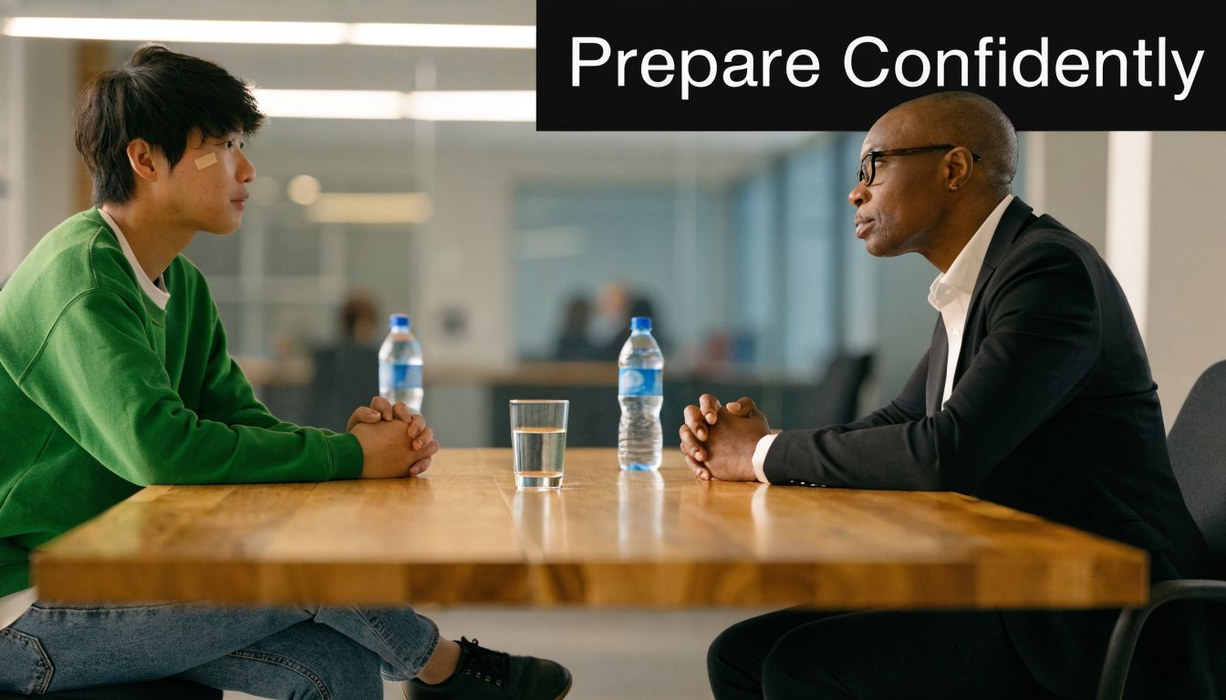 A professional legal consultation featuring a young man and an attorney in a modern office setting.