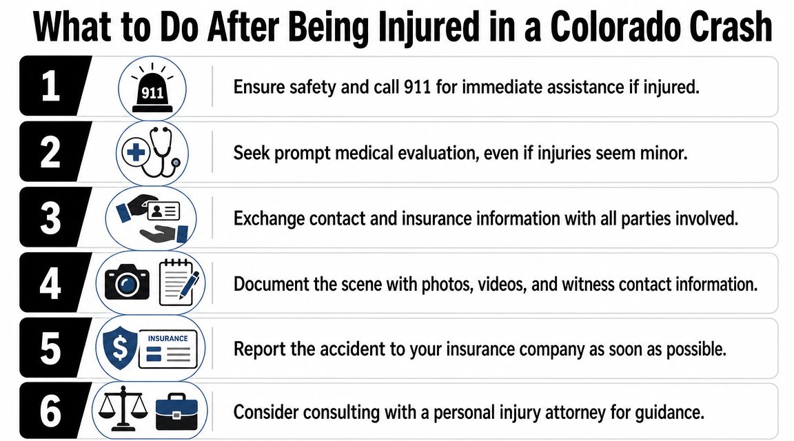 What to Do After Being Injured in a Colorado Crash